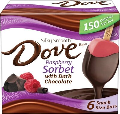 Raspberry With Dark Chocolate Sorbet Bars, Raspberry; Dark Chocolate