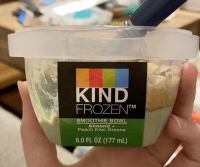 Almond + Peach Kiwi Greens Smoothie Bowl, Almond + Peach Kiwi Greens