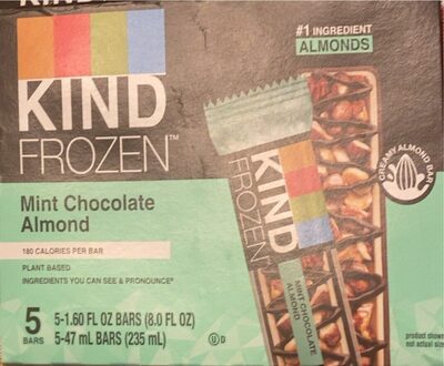 Mint Chocolate Almond Frozen Bars, Mint Chocolate Almond