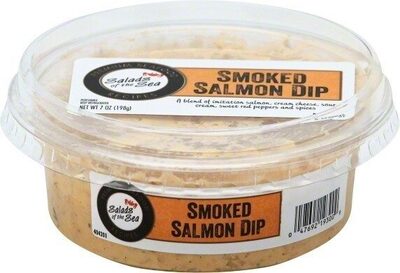 Blend Of Imitation Salmon, Cream Cheese, Sour Cream, Sweet Red Peppers And Spices Dip, Smoked Salmon