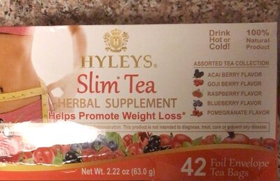 Assorted Tea Collection Slim Tea Bags, Acai Berry; Goji Berry; Raspberry; Blueberry; Pomegranate