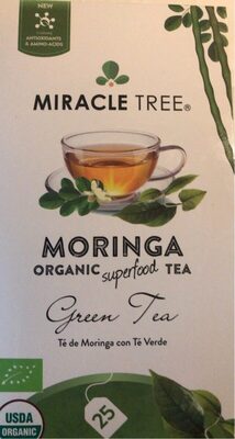 Green Moringa Organic Superfood Tea Bags, Green
