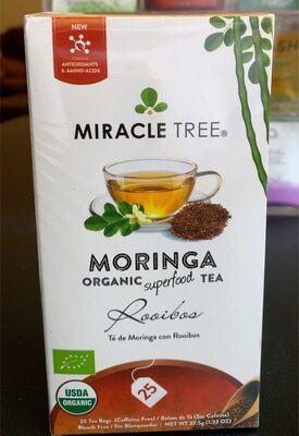 Rooibos Caffeine Free Moringa Organic Superfood Tea Bags, Rooibos