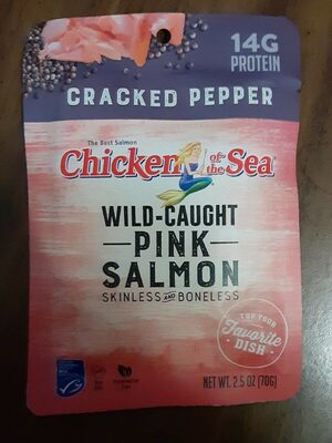 Skinless And Boneless Cracked Pepper Alaskan Pink Salmon, Pepper