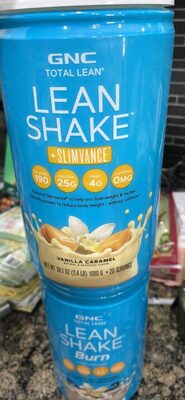 Protein 25 G, Calorie 190, Fiber 4 G, Caffeine 0 Mg Lean Shake + Slimvance Powder, Vanilla Caramel, Vanilla Caramel