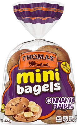 Cinnamon Raisin Pre-Sliced Mini Bagels, Cinnamon Raisin