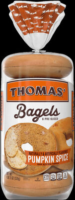Pumpkin Spice Flavored Pre-Sliced Bagels, Pumpkin Spice