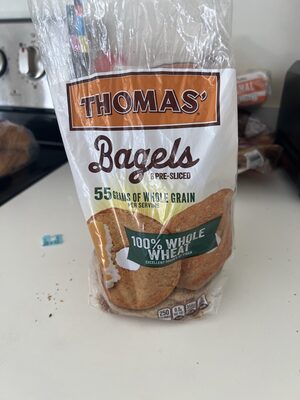 100% Whole Wheat Pre-Sliced Bagels, 100% Whole Wheat
