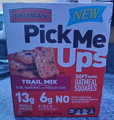 Trail Mix Seeds, Cranberries And Chocolate Chips Soft-Baked Oatmeal Squares, Trail Mix