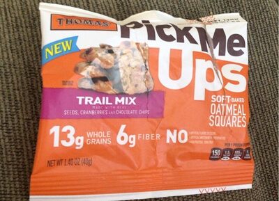 Trail Mix Seeds, Cranberries And Chocolate Chips Soft-Baked Oatmeal Squares, Trail Mix