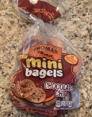 Chocolatey Chip Mini Bagels, Chocolate