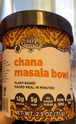 Chana Masala Chickpeas, Rice, Quinoa, Hemp + Coconut Turmeric Curry Bowl, Chana Masala