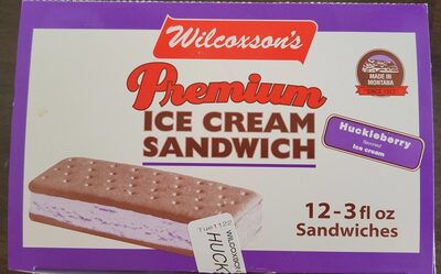 Huckleberry Flavored Premium Ice Cream Sandwich, Huckleberry