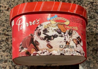 "Original" Moose Tracks Vanilla Ice Cream With Peanut Butter Cups And Moose Tracks Fudge, "Original" Moose Tracks