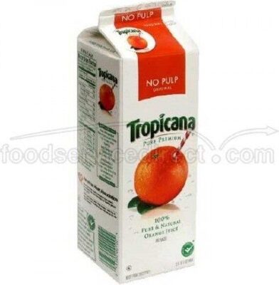 Tropicana Pure Premium Orange Juice No Pulp 6 Fluid Ounce Paper Carton