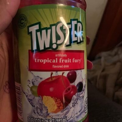 Tropicana Twister Tropical Fruit Fury Flavored Juice 20 Fluid Ounce Plastic Bottle