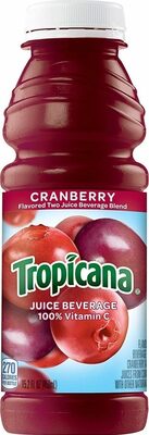 Tropicana Cranberry Juice Beverage 15.2 Fluid Ounce Plastic Bottle