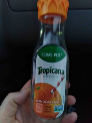 Tropicana Pure  Some Pulp Orange Juice 12 Fluid Ounce Bottle