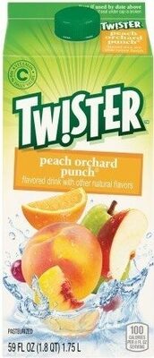 Tropicana Twister Peach Orchard Punch Flavored Drink 59 Fluid Ounce Paper Carton