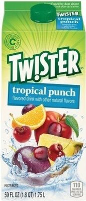 Tropicana Twister Tropical Punch Flavored Drink 59 Fluid Ounce Paper Carton