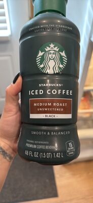 Starbucks Iced Coffee Unsweetened Premium Coffee Beverage 48 Fluid Ounce Plastic Bottle