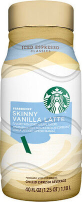 Vanilla Latte Flavored Skinny Chilled Iced Espresso Beverage, Vanilla Latte