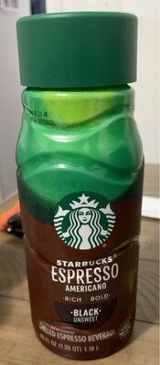 Black Unsweet Chilled Espresso Beverage, Black Unsweet