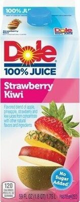 Strawberry Kiwi Flavored Blend Of Apple, Pineapple, Strawberry And Kiwi Juices, Strawberry Kiwi