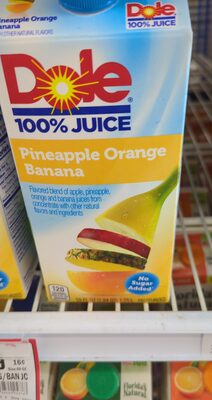 Pineapple Orange Banana Flavored Blend Of Apple, Pineapple, Orange And Banana Juices, Pineapple Orange Banana