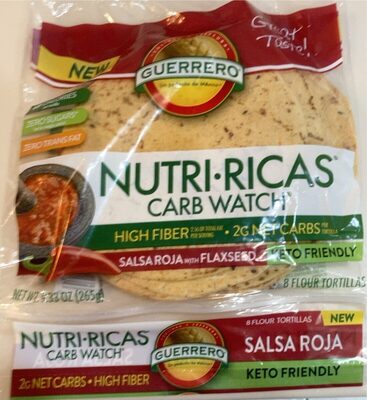 Flour Nutri-Ricas Carb Watch Tortillas Salsa Roja With Flaxseed, Flour