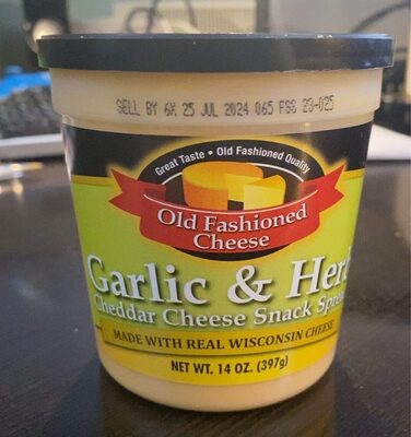 Garlic & Herb Cheddar Cheese Snack Spread, Garlic & Herb