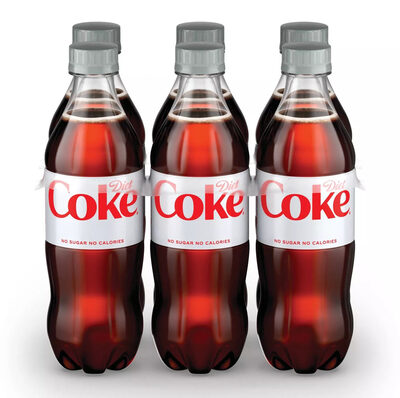 Diet Coke Bottles, 16.9 fl oz, 6 Pack