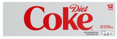 Diet Coke Fridge Pack Cans, 12 fl oz, 12 Pack