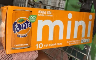 Fanta Orange Soda Fridge Pack Cans, 7.5 fl oz, 10 Pack