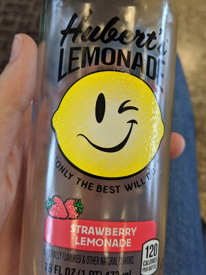 Hubert's Lemonade Strawberry Glass Bottle, 16 fl oz