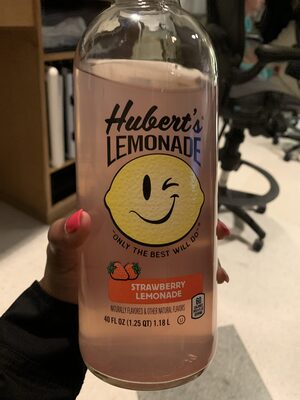 Hubert's Lemonade Strawberry Glass Bottle, 40 fl oz