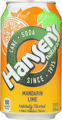 Hansen's Mandarin Lime-KO 12 fluid ounce (US) Non-Refillable Aluminum Can Straight
