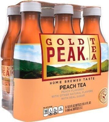 Gold Peak Georgia Peach Tea Bottles, 16.9 fl oz, 6 Pack