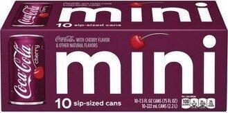 Coca-Cola Cherry Fridge Pack Cans, 7.5 fl oz, 10 Pack