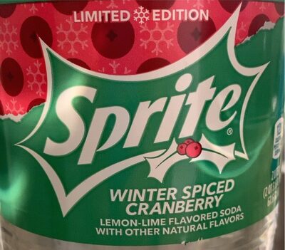 Winter Spiced Cranberry Lemon-Lime Flavored Soda, Winter Spiced Cranberry