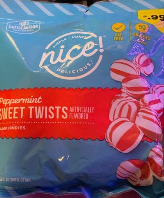 Peppermint Sweet Twists Flavored Hard Candies, Peppermint Sweet Twists