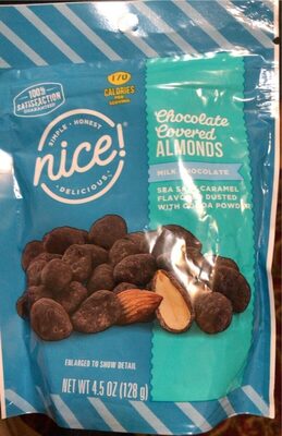 Sea Salt Caramel Flavored Milk Chocolate Covered Almonds, Sea Salt Caramel
