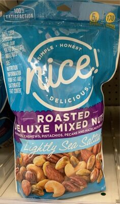 Lightly Sea Salted Roasted Almonds, Cashews, Pistachios, Pecans And Hazelnuts (Filberts) Deluxe Mixed Nuts, Lightly Sea Salted Roasted