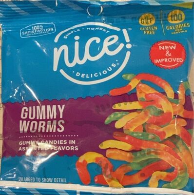 Gummy Worms Candies In Assorted Flavors, Gummy Worms