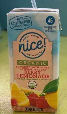 Berry Lemonade Organic Juice, Berry Lemonade