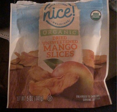 Organic Dried Unsweetened Mango Slices