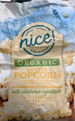 Butter Organic Popcorn, Butter