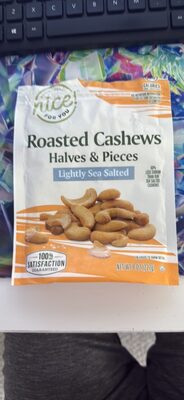 Roasted Cashew Halves & Pieces, Lightly Sea Salted