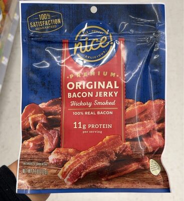 Original 100% Real Bacon Jerky Hickory Smoked, Original