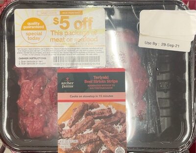 Teriyaki Beef Sirloin Strips, Teriyaki